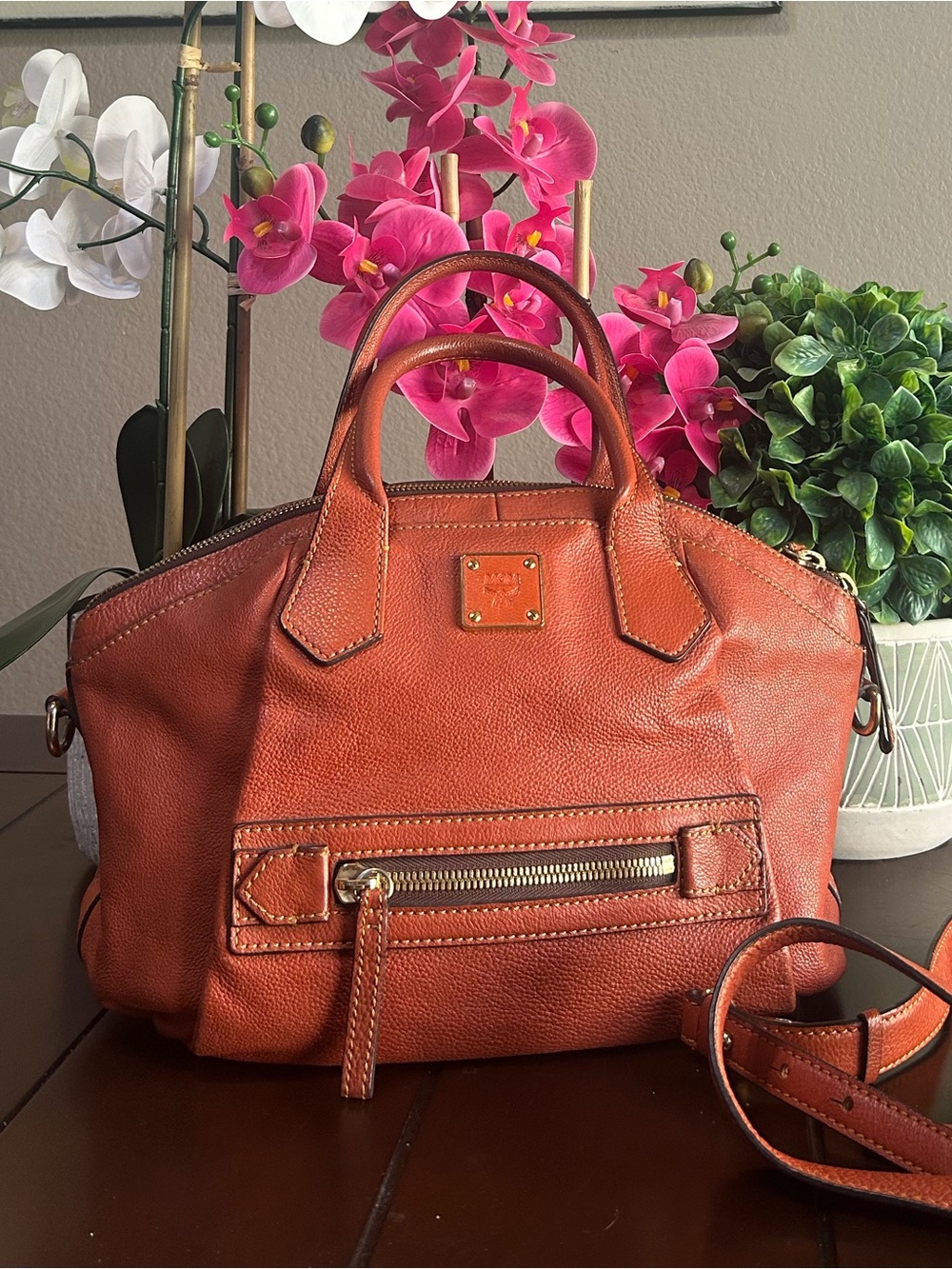 MCM Orange shoulder/ crossbody leather